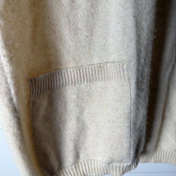 Malo 100% Cashmere Sweater Twin Set -Tank & Cardigan- Cream Size Small- Vintage - Picture 8 of 14